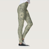 Vintages Dekorationsmuster rustikales botanisches Leggings (Rechts)