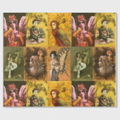 Vintages Dekorationspapier Geschenkpapier (Flach)