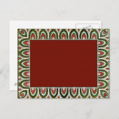 Vintages Dekoratives, benutzerdefiniertes Leerseit Postkarte (Vorne/Hinten)