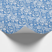 Vintages dekoratives blaues Muster, beliebt Geschenkpapier (Ecke)