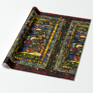 Vintages dekoratives, bleihaltiges Glas Geschenkpapier