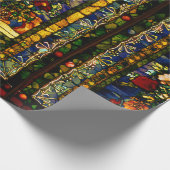 Vintages dekoratives, bleihaltiges Glas Geschenkpapier (Ecke)