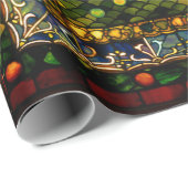 Vintages dekoratives, bleihaltiges Glas Geschenkpapier (Rolleneckpunkt)