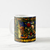 Vintages dekoratives, bleihaltiges Glas Kaffeetasse (Vorderseite Links)
