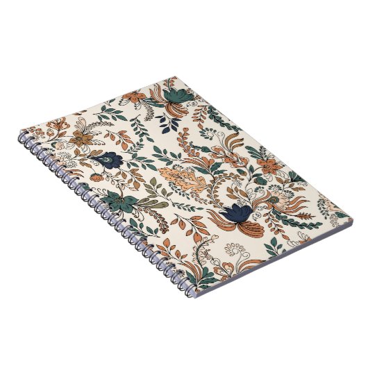 Vintages, dekoratives, nahtloses Muster Notizblock (Rechte Seite)