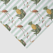 Vintages Dekoupage Flamingo und Ananas Muster Seidenpapier (Ausschnitt)