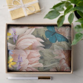 Vintages Dekoupage Lion Head & Blume Tissue Paper Seidenpapier (Geschenk)