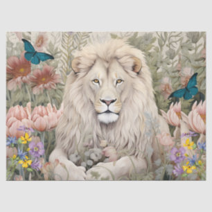 Vintages Dekoupage Lion Head & Blume Tissue Paper Seidenpapier