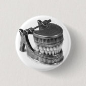 Vintages Dental Model Foto Button Button (Vorderseite)