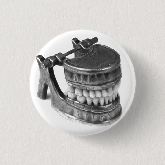 Vintages Dental Model Foto Button Button (Vorderseite)