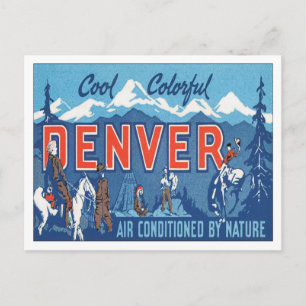 Vintages Denver Colorado Postkarte