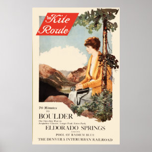 Vintages Denver u. Ferneisenbahn-Plakat Poster