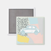 Vintages Depotauto Magnet (Vorderseite/Rückseite)