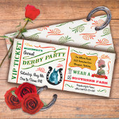 Vintages Derby Racing Party Ticket Einladung