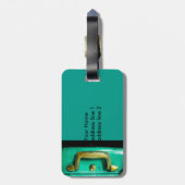 Vintages Design aquamariner Gepäckanhänger Wanderl (Rückseite vertikal)