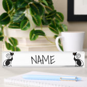Vintages Design der Black Cat Namensplakette
