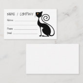 Vintages Design der Black Cat Visitenkarte (Vorne/Hinten)