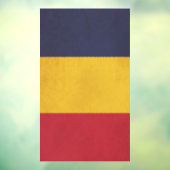 Vintages Design der Chad-Flagge Fensteraufkleber (Blatt 3)