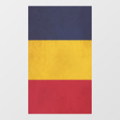 Vintages Design der Chad-Flagge Fensteraufkleber (Blatt)
