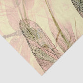 Vintages Design der Gelben Drachenfliege Seidenpapier (Detail)