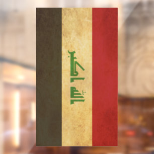 Vintages Design der Irak-Flagge Fensteraufkleber