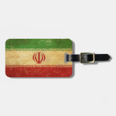 Vintages Design der iranischen Flagge Gepäckanhänger (Vorderseite horizontal)