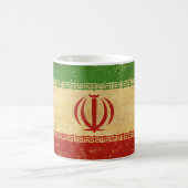 Vintages Design der iranischen Flagge Kaffeetasse (Mittel)