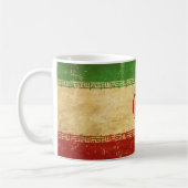 Vintages Design der iranischen Flagge Kaffeetasse (Links)