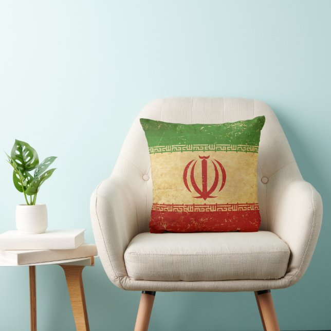 Vintages Design der iranischen Flagge Kissen (Stuhl )