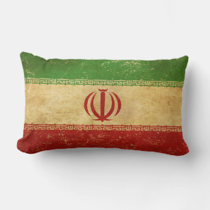 Vintages Design der iranischen Flagge Lendenkissen