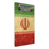 Vintages Design der iranischen Flagge Mini Klemmbrett (Schrägansicht)