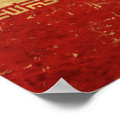 Vintages Design der iranischen Flagge Poster (Ecke)