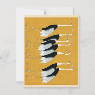 Vintages Design der japanischen Crane-Postkarte Postkarte