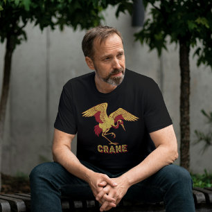 Vintages Design der Kampfkunst des Krans - Retro-S T-Shirt