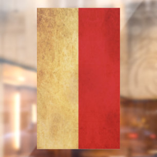 Vintages Design der Monaco-Flagge Fensteraufkleber