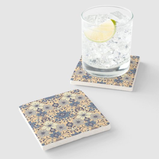 Vintages Design der Tile Steinuntersetzer (Seitenansicht)