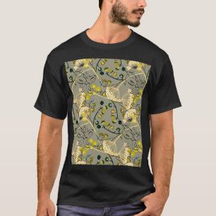 Vintages Design der wasserfarbigen Muster T-Shirt