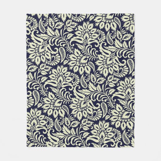 Vintages Design des indischen Blumengrunds Fleecedecke (Vorderseite)