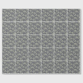 Vintages Design des indischen Blumengrunds Geschenkpapier (Flach)