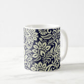 Vintages Design des indischen Blumengrunds Kaffeetasse (VorderseiteRechts)