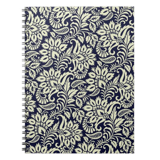 Vintages Design des indischen Blumengrunds Notizblock (Vorderseite)