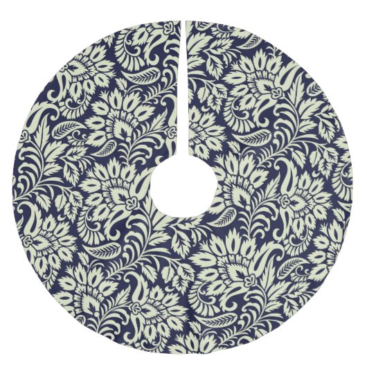Vintages Design des indischen Blumengrunds Polyester Weihnachtsbaumdecke (Vorderseite)