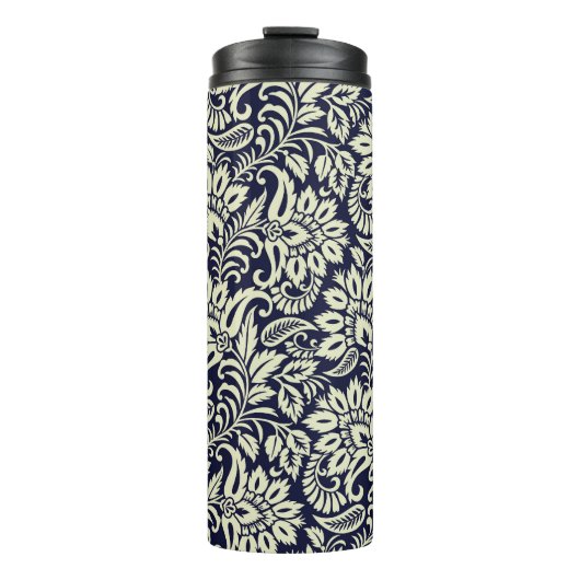 Vintages Design des indischen Blumengrunds Thermosbecher (Vorderseite)