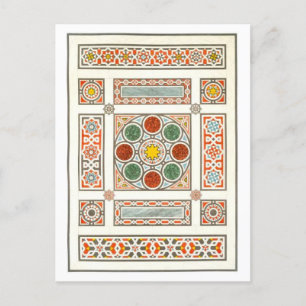 Vintages Design für die Fliesenmosaikkarte Postkarte