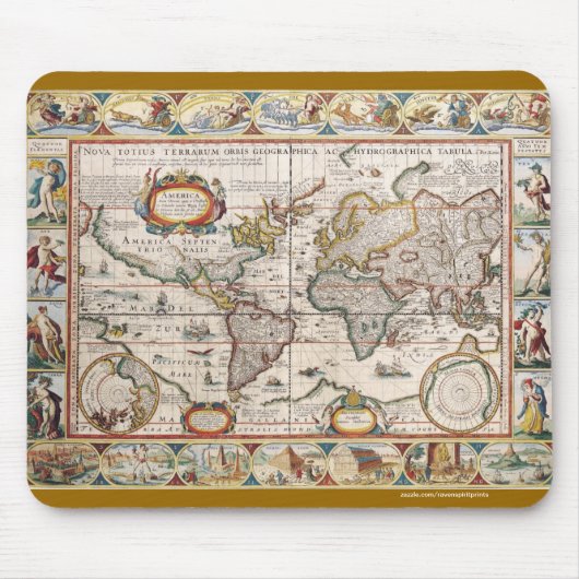 Vintages Design für Geschichtsliebhaber der Alten Mousepad (Vorne)