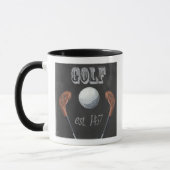 Vintages Design für Golf Chalkboard Tasse (Links)