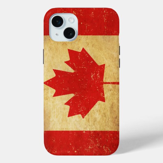 Vintages Design für Kanada-Flagge Case-Mate iPhone Hülle (Rückseite)
