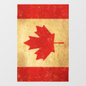 Vintages Design für Kanada-Flagge Fensteraufkleber (Blatt)