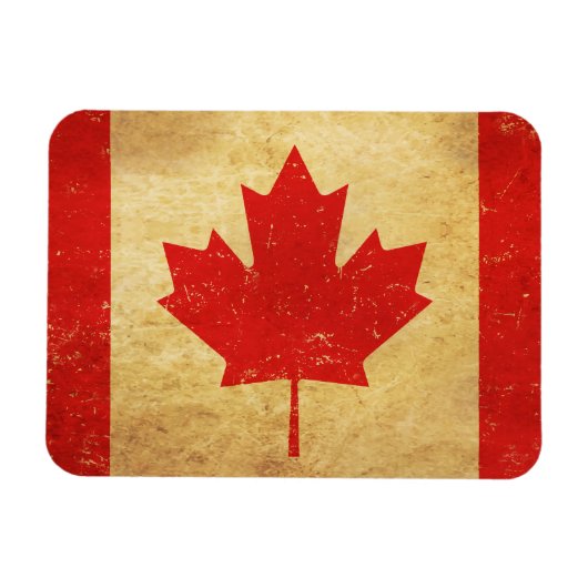 Vintages Design für Kanada-Flagge Magnet (Horizontal)
