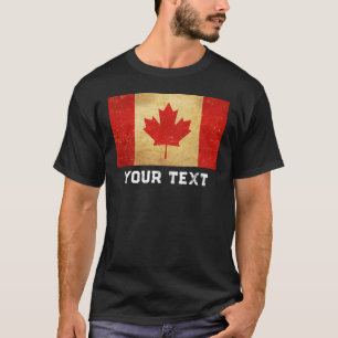 Vintages Design für Kanada-Flaggen anpassen T-Shirt